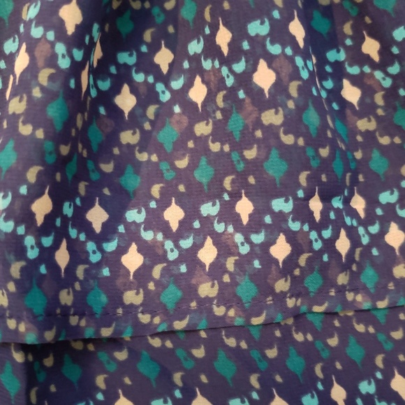 Old Navy blue midi pull on tiered skirt - Picture 3 of 4